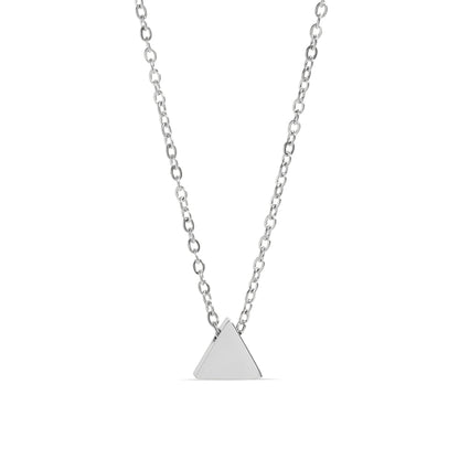 18K Gold PVD Stainless Steel Mini Triangle Necklace / SBB0345