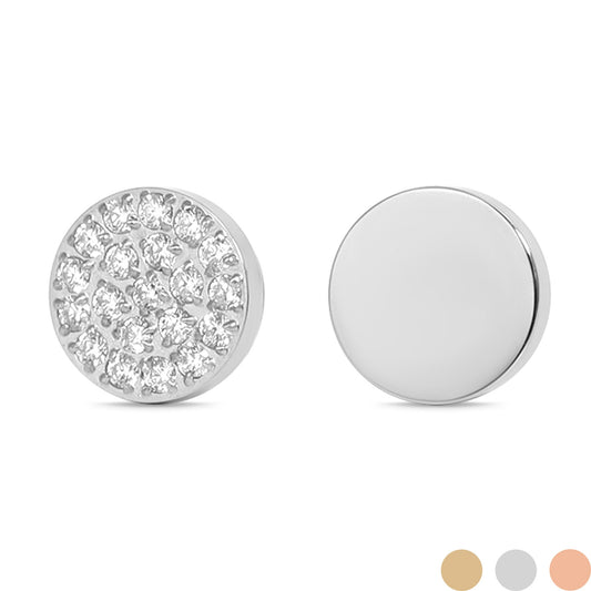 Stainless Steel Engravable 2 Piece Round Smart Watch Charm Set / SBB0360