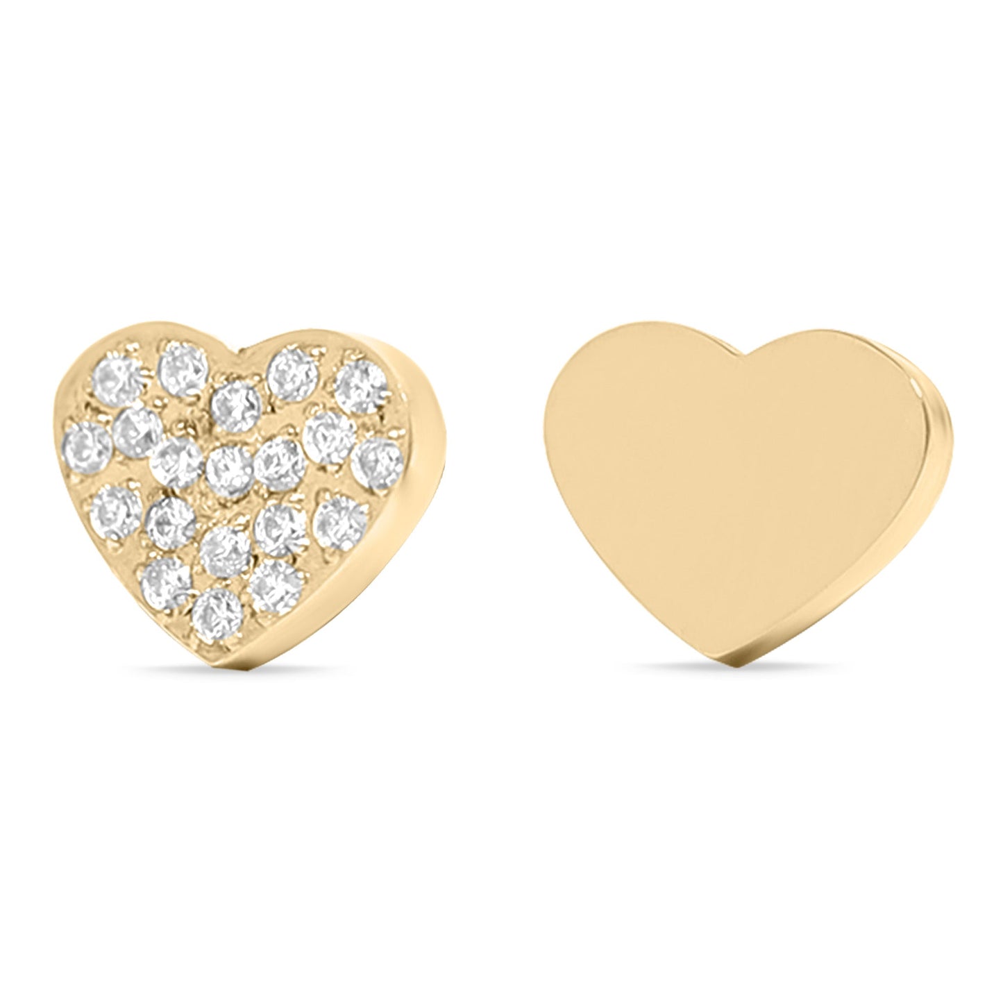 Stainless Steel Engravable 2 Piece Heart Smart Watch Charm Set / SBB0361