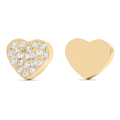 Stainless Steel Engravable 2 Piece Heart Smart Watch Charm Set / SBB0361