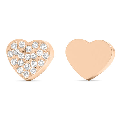 Stainless Steel Engravable 2 Piece Heart Smart Watch Charm Set / SBB0361