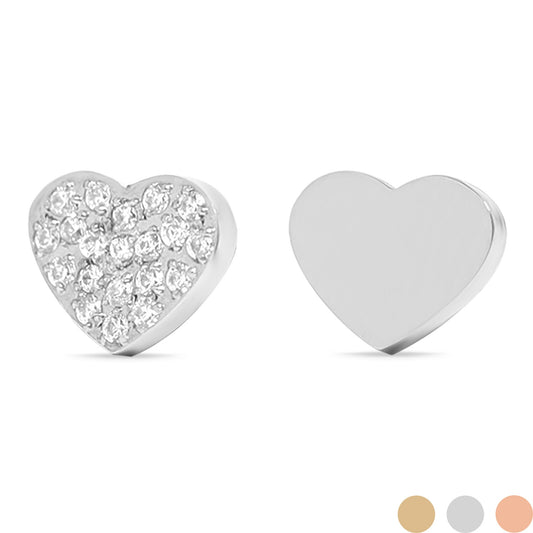 Stainless Steel Engravable 2 Piece Heart Smart Watch Charm Set / SBB0361