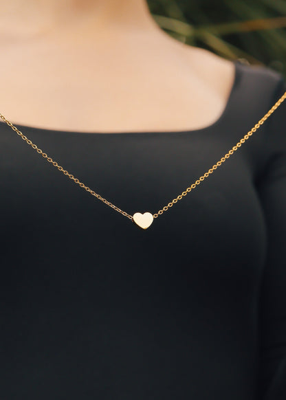 Stainless Steel Mini Heart Necklace / SBB0343