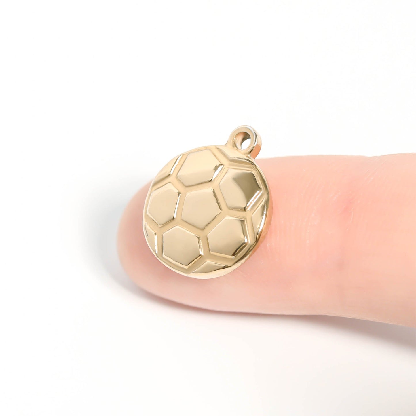 18K Gold PVD Stainless Steel Soccer Ball Charm / PDL0093