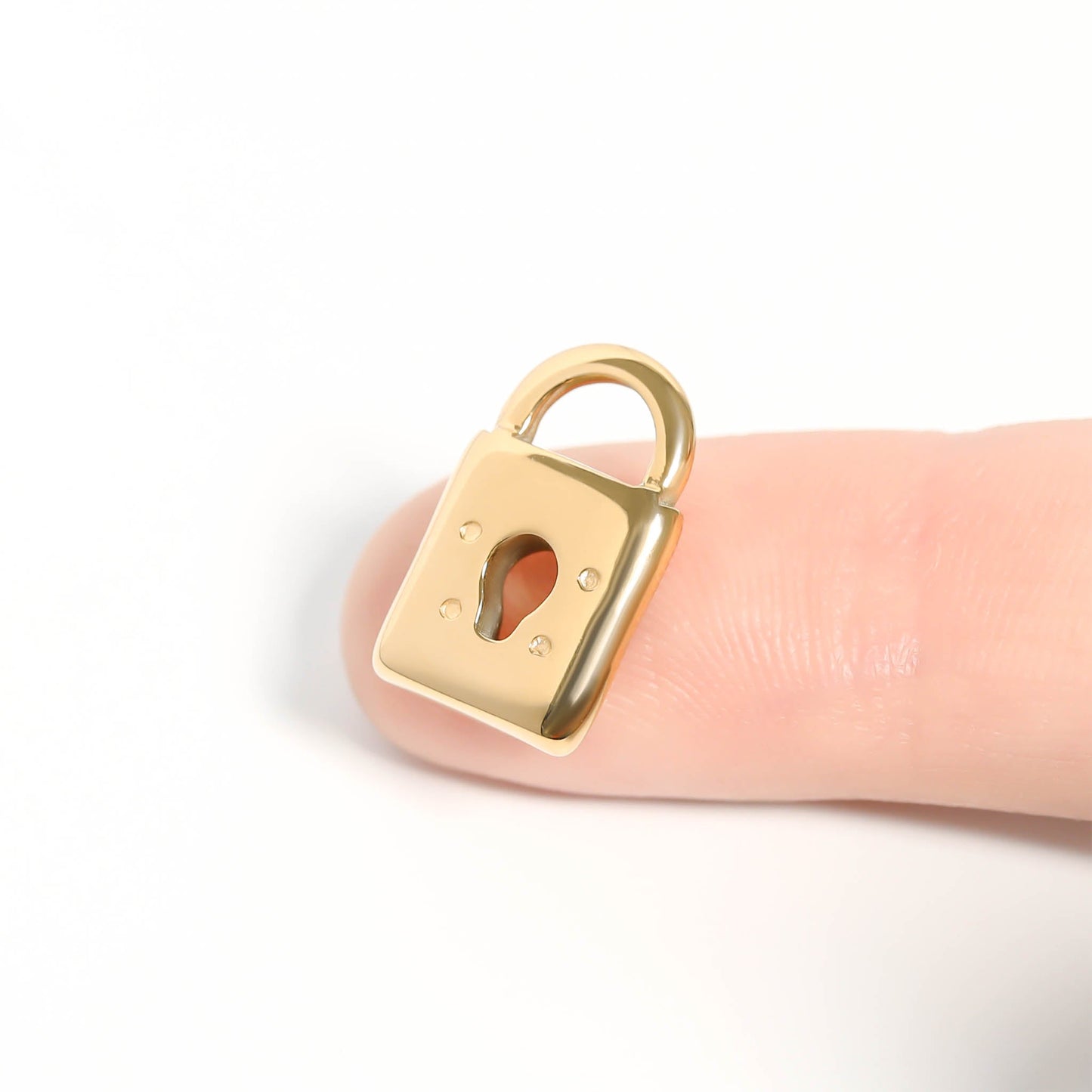 18K Gold PVD Stainless Steel Padlock Charm / PDL0012