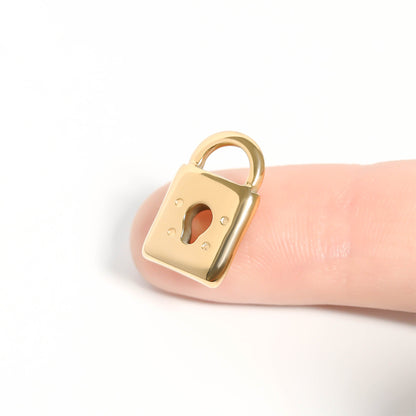 18K Gold PVD Stainless Steel Padlock Charm / PDL0012