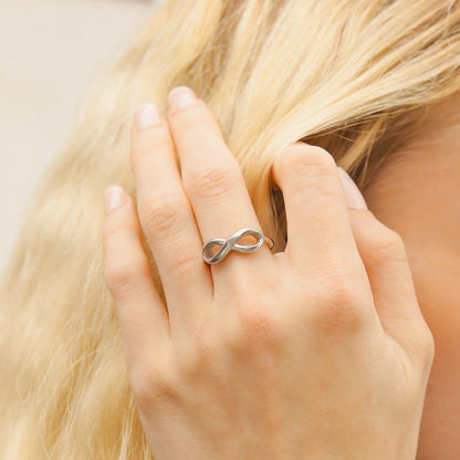 18K Gold PVD Stainless Steel Infinity Ring / SCR4083