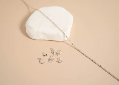 Permanent Jewelry .925 Sterling Silver Sunburst Oval Charm / PMJ1019