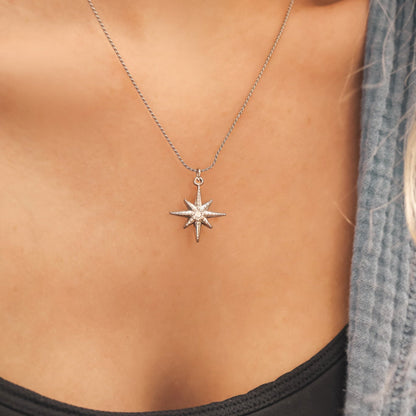 18K Gold PVD Stainless Steel Compass Pendant / PDL0126