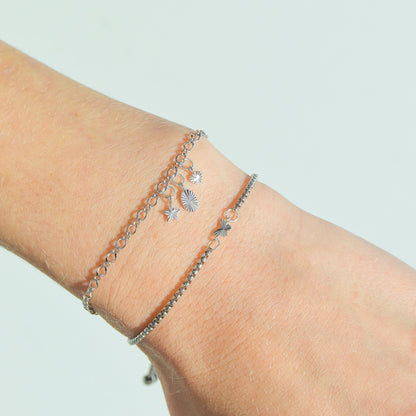 .925 Sterling Silver Sunburst Heart Charm for Permanent Jewelry / PMJ1028