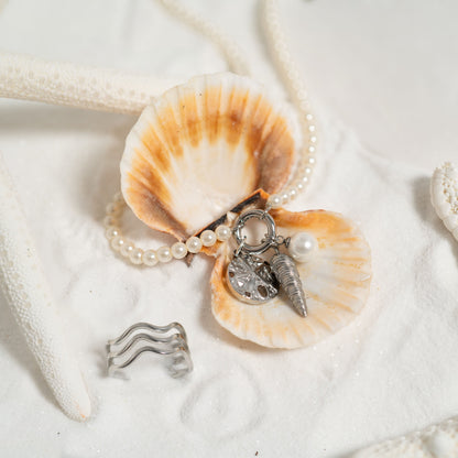 18K Gold PVD Stainless Steel Triple Wave Geometric Ring / KSS0005