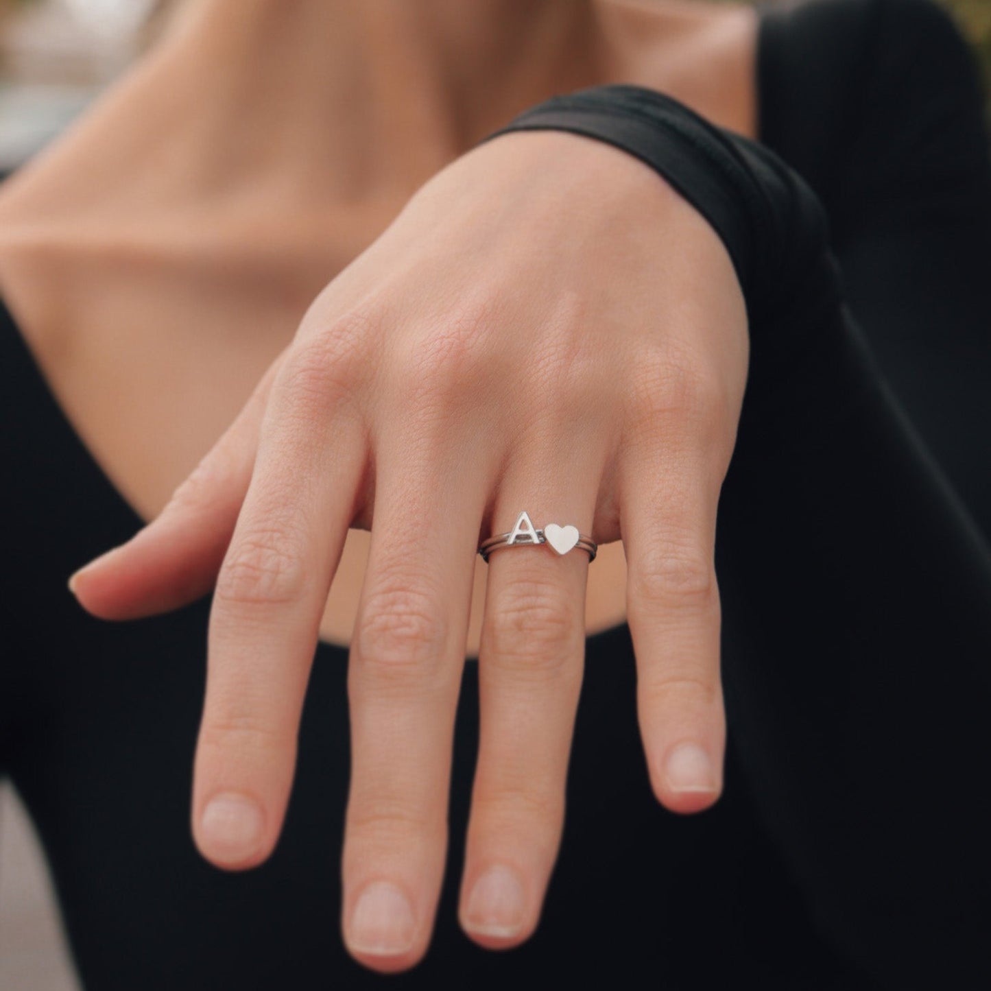 Stainless Steel Initial Stacking Rings A-M / ZRJ9020