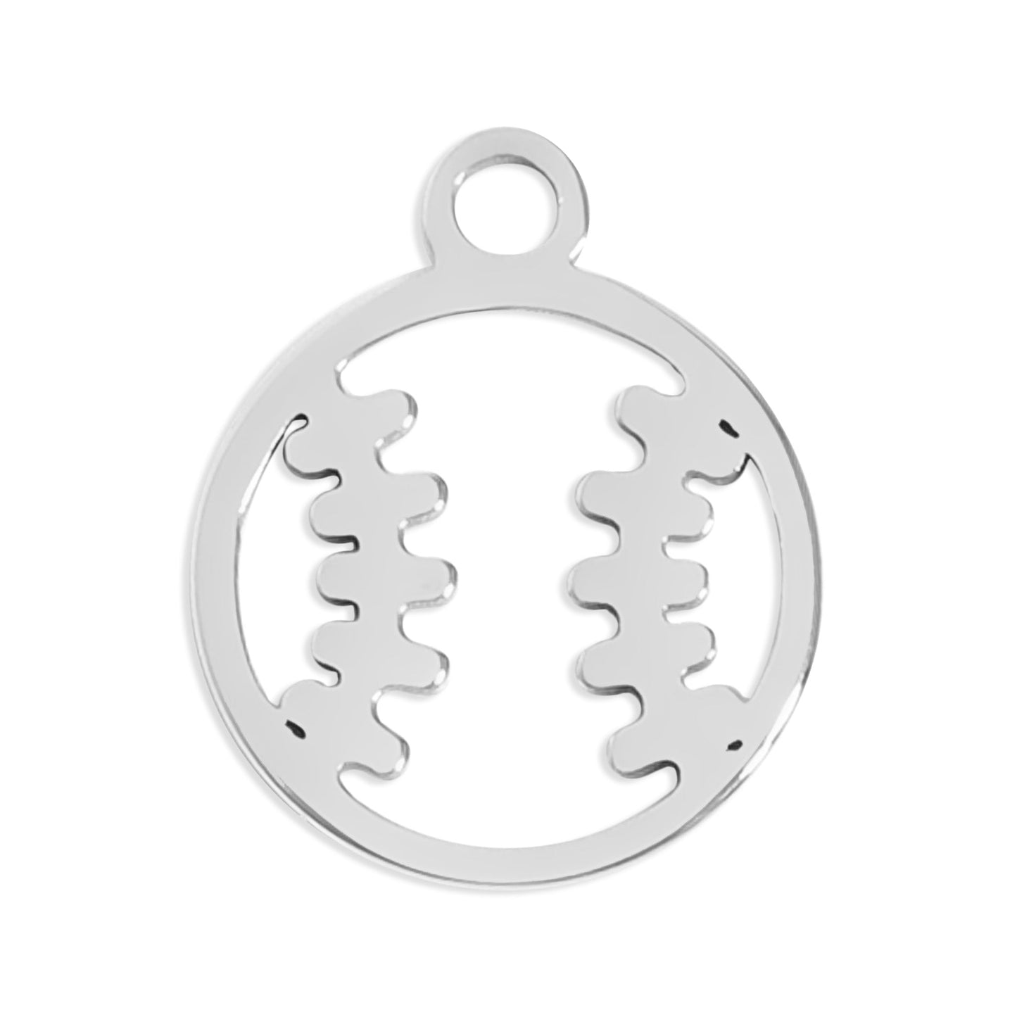 18K Gold PVD Stainless Steel Baseball Charm / PDL0151