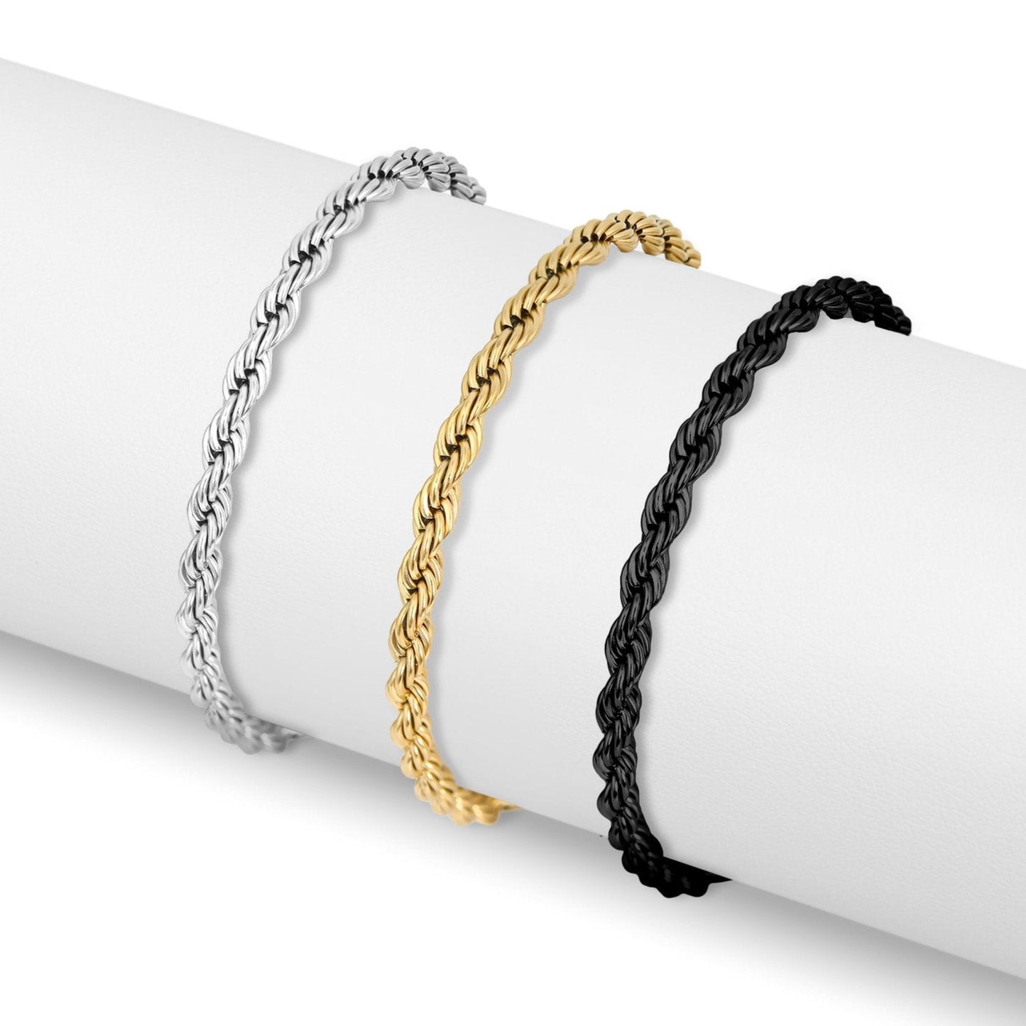 18K Gold PVD Stainless Steel Rope Chain Bracelet/Anklet / BRJ1000