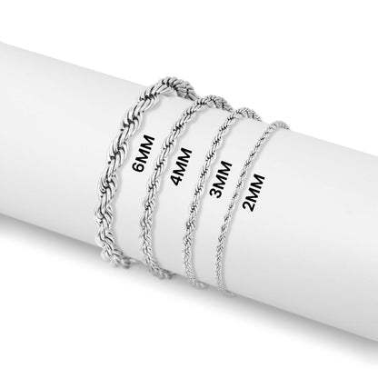 18K Gold PVD Stainless Steel Rope Chain Bracelet/Anklet / BRJ1000