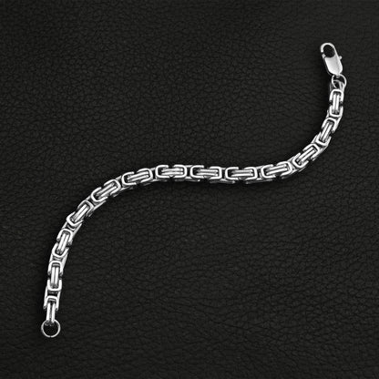 Stainless Steel Byzantine Chain Bracelet / BRJ9087