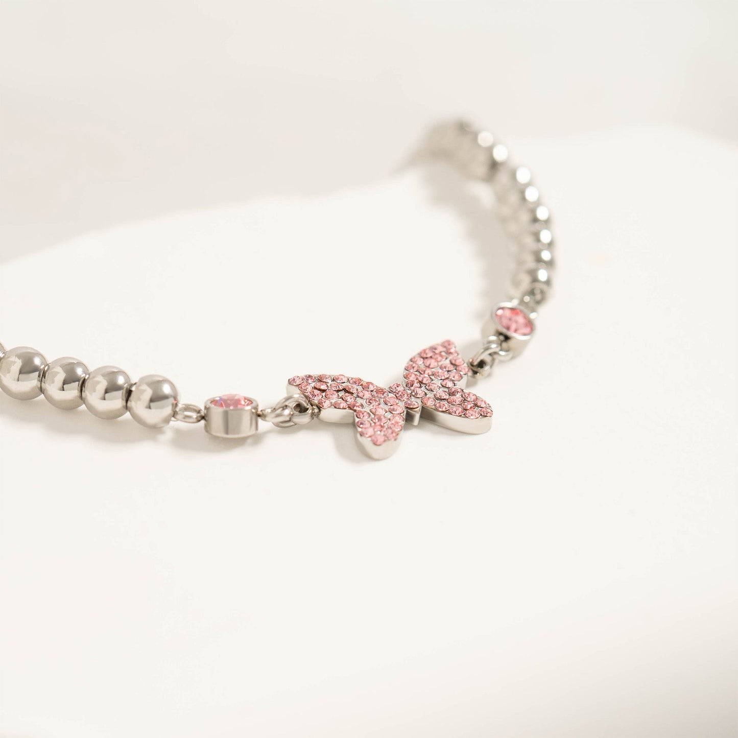 18K Gold PVD Stainless Steel Butterfly Stretch Bracelet / BRJ1074