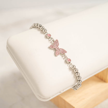 18K Gold PVD Stainless Steel Butterfly Stretch Bracelet / BRJ1074