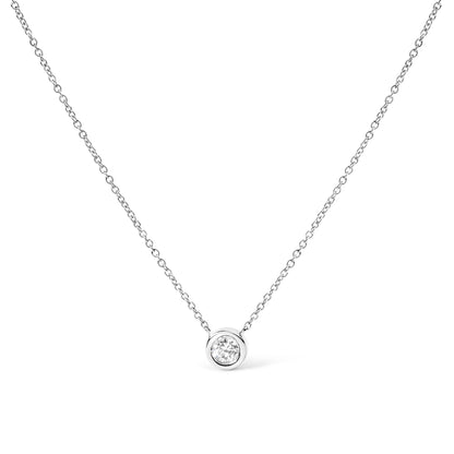 Halskette mit Solitär-Anhänger aus 10 Karat Gold, 1/2 Karat Diamant