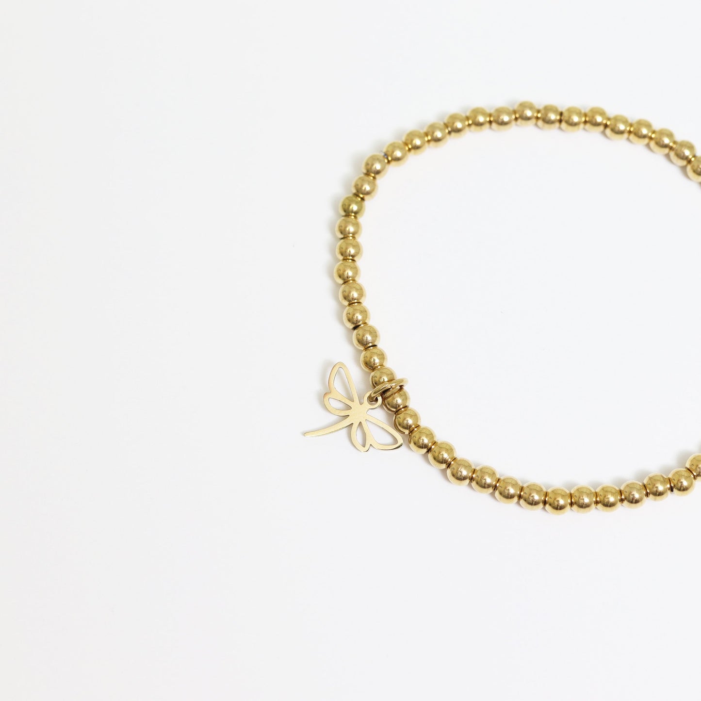 18K Gold PVD Stainless Steel Dainty Dragonfly Charm / PDL0091