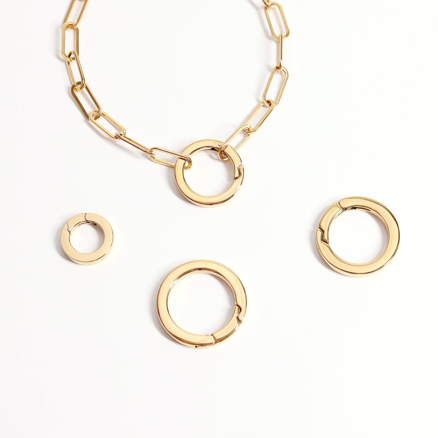 18K Gold PVD Stainless Steel Circle Carabiner / ENC0036