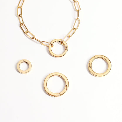 18K Gold PVD Stainless Steel Circle Carabiner / ENC0036