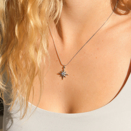 18K Gold PVD Stainless Steel Compass Pendant / PDL0126