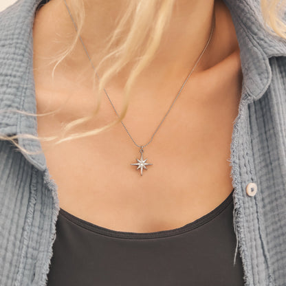 18K Gold PVD Stainless Steel Compass Pendant / PDL0126