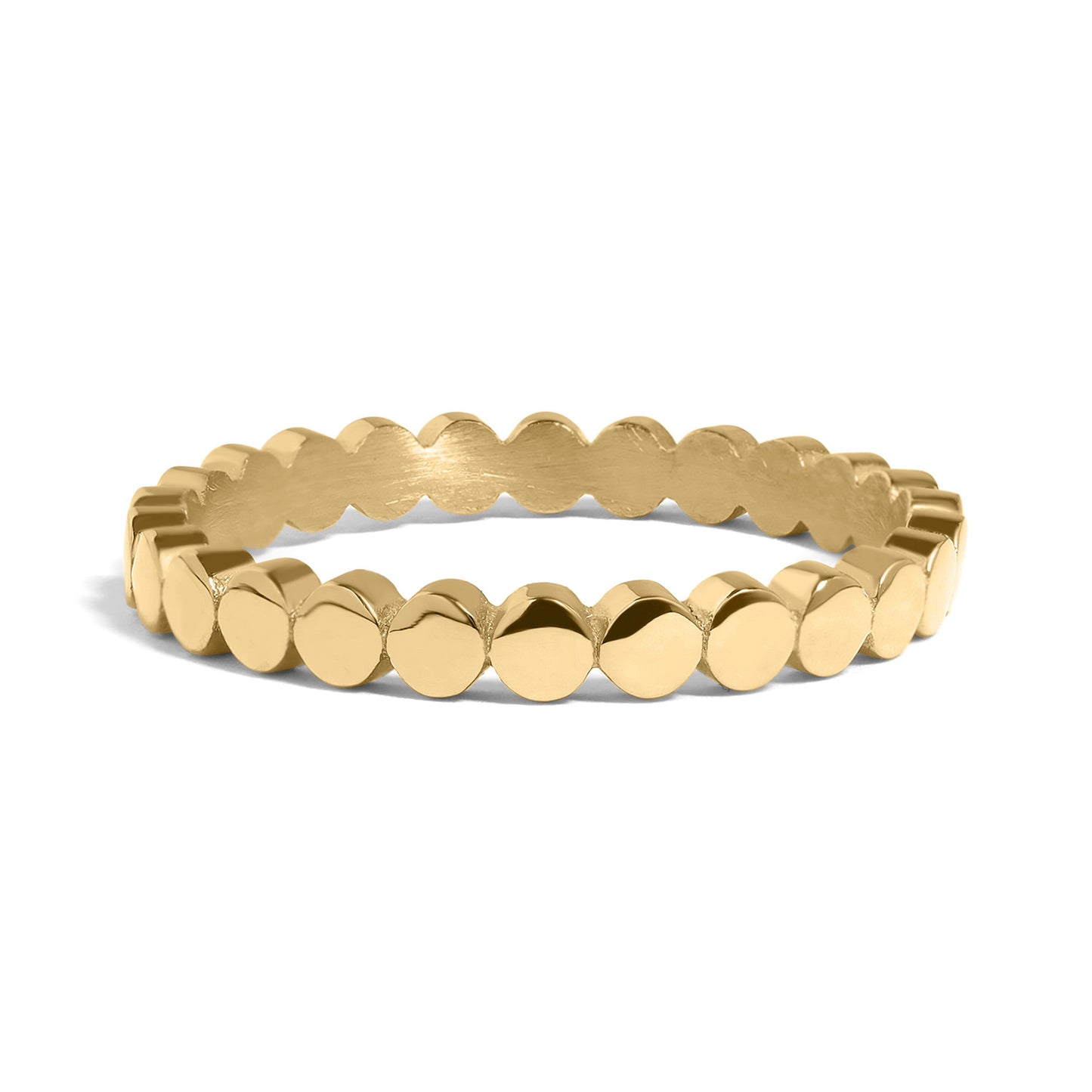 18K Gold PVD Stainless Steel Flat Circle Stacking Ring / CSR0009