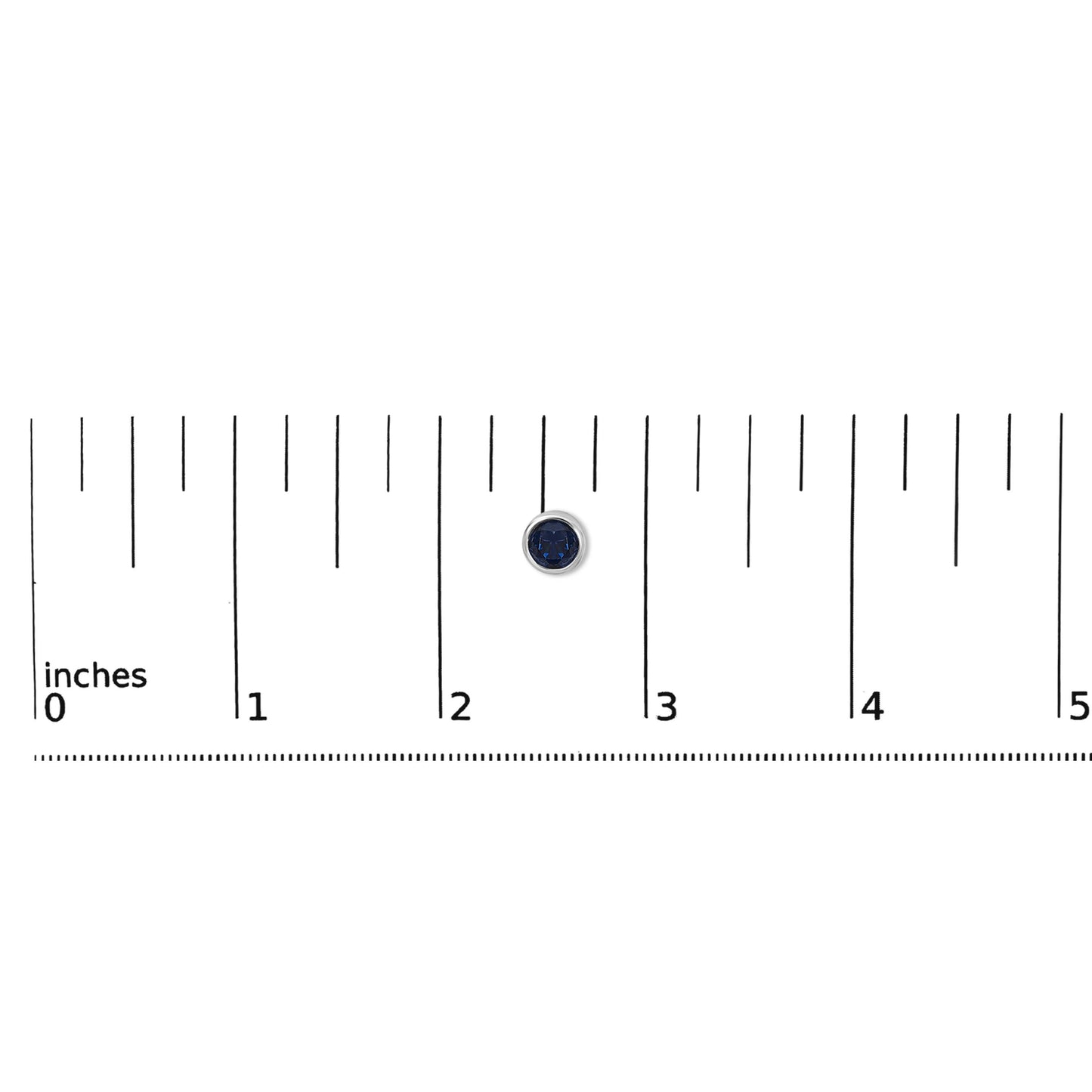 Sterlingsilber 6MM Blaue Saphir Solitär Ohrstecker