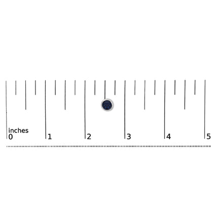 Sterlingsilber 6MM Blaue Saphir Solitär Ohrstecker