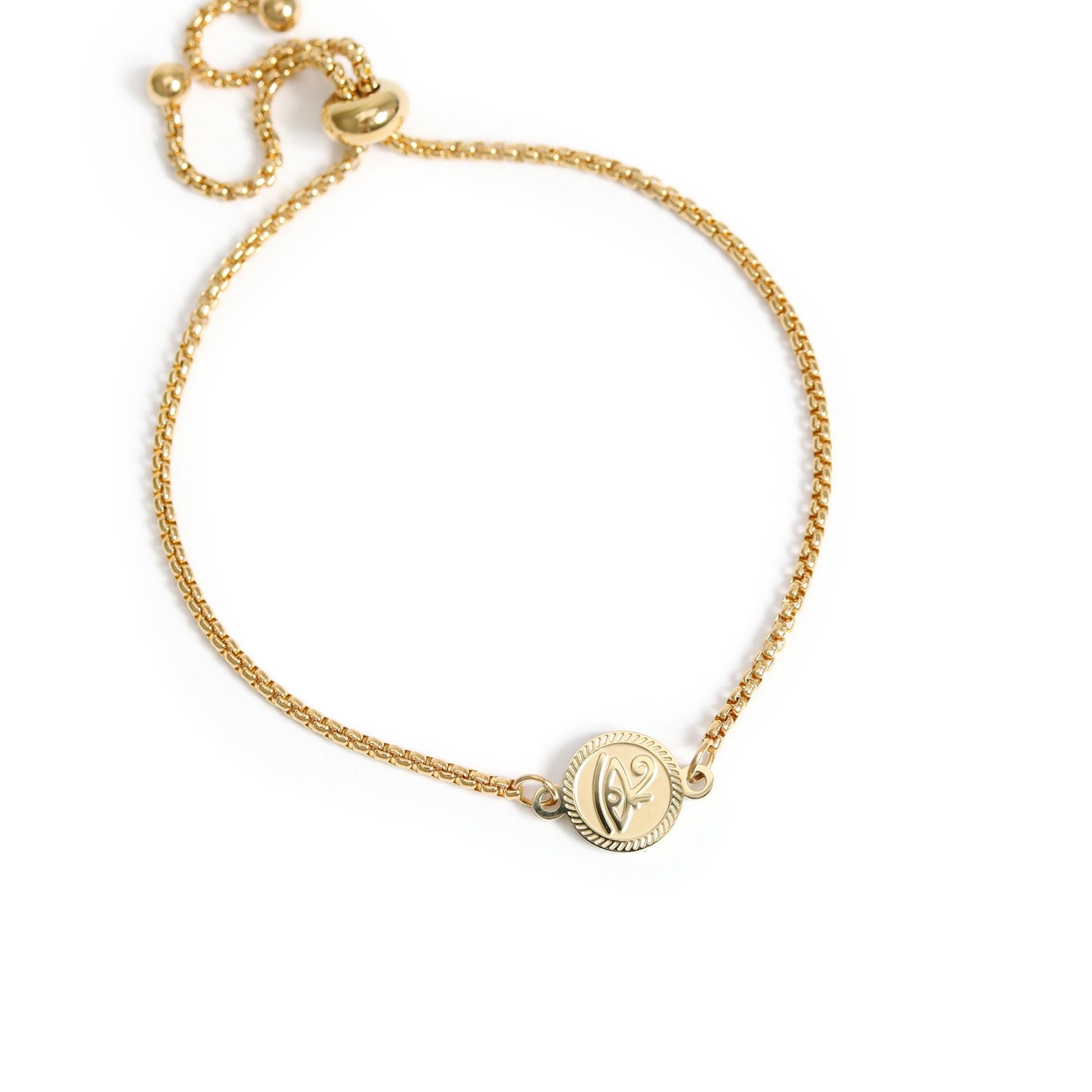 18K Gold PVD Stainless Steel Eye of Horus Connector Charm / PDL0052