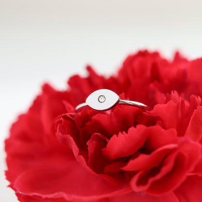 18K Gold PVD Stainless Steel CZ Stone Evil Eye Symbol Ring / ZRJ0004