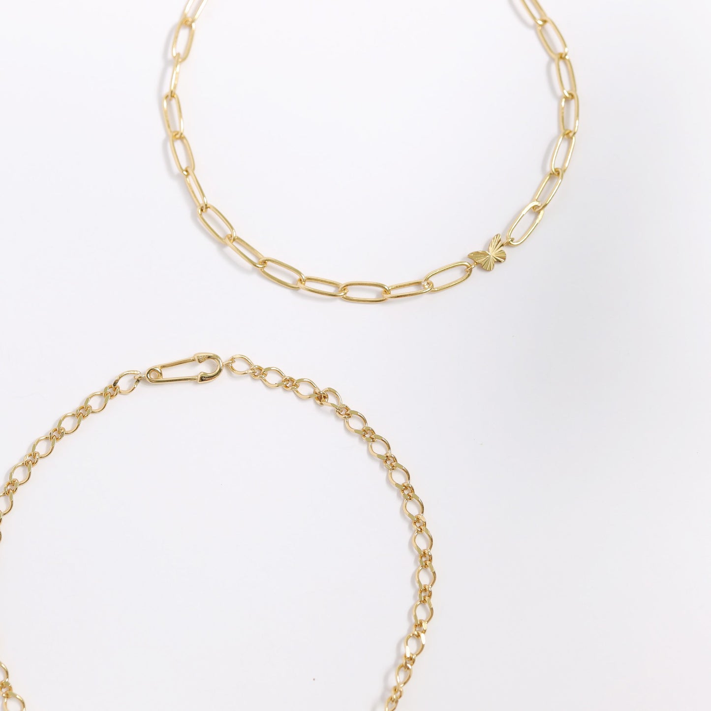 .925 Sterling Silver Horizontal Safety Pin Charm for Permanent Jewelry / PMJ1027