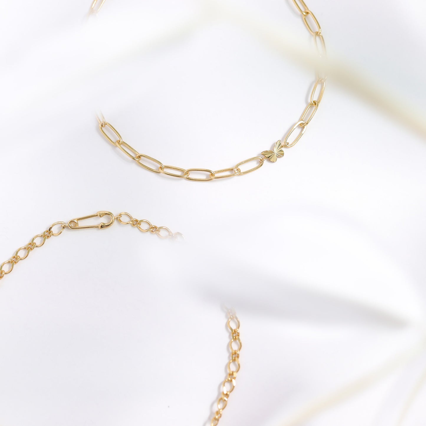 .925 Sterling Silver Horizontal Safety Pin Charm for Permanent Jewelry / PMJ1027