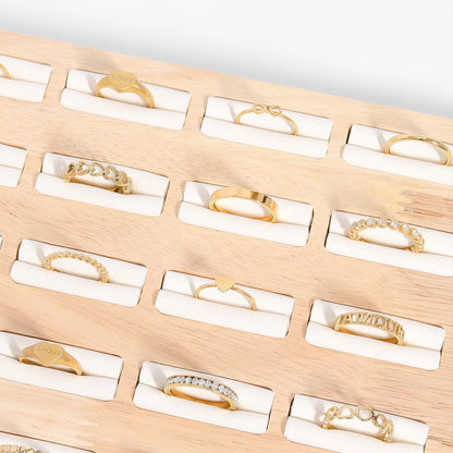 18K Gold PVD Stainless Steel Beaded CZ Stacking Ring / CSR0007