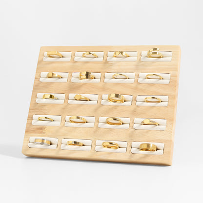 18K Gold PVD Stainless Steel Blank Engravable Heart Signet Ring / ESR0004