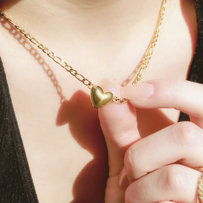 18K Gold PVD Stainless Steel Heart Magnetic Clasp / SBB0328