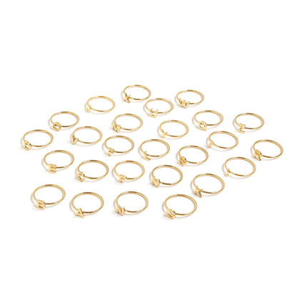18K Gold PVD Stainless Steel Initial Stacking Rings N-Z / ZRJ9021
