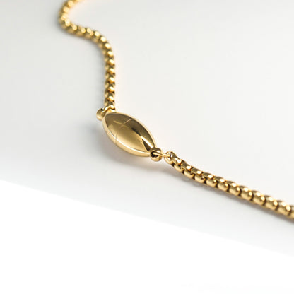 18K Gold PVD Stainless Steel Oval Magnetic Clasp / SBB0331