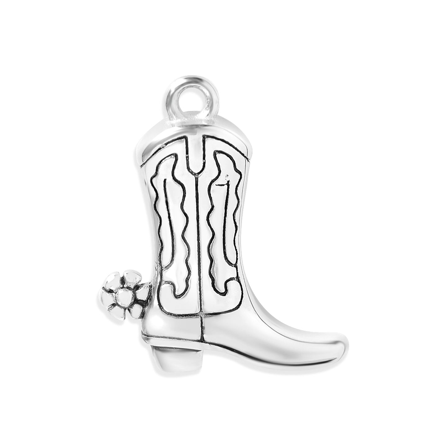 18K Gold PVD Stainless Steel Cowboy Boot Pendant / PDL9020