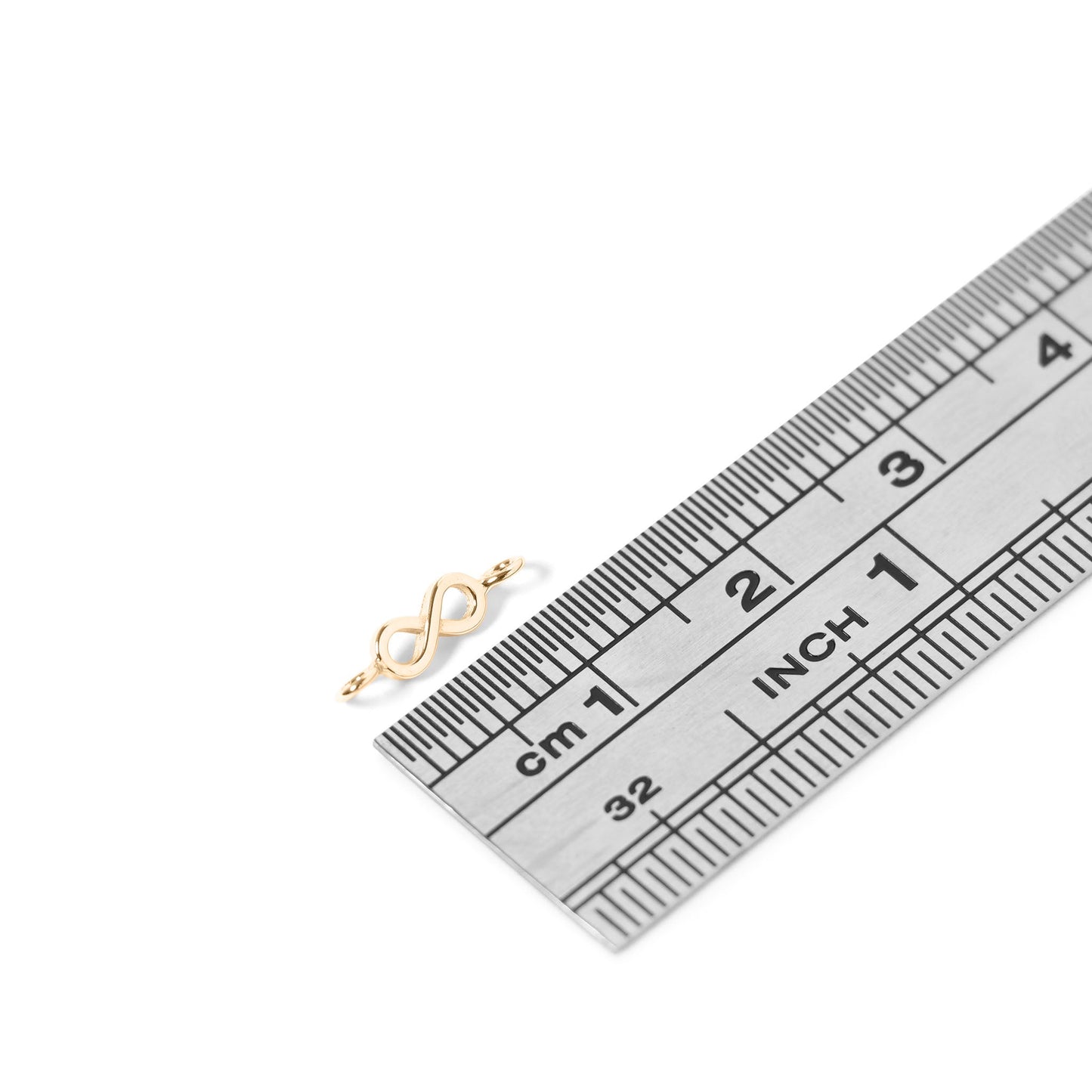 Permanent Jewelry Horizontal 14K Solid Gold Infinity Charm / PMJ1007