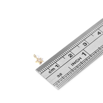 Permanent Jewelry 14K Solid Gold Diamond Star Charm / PMJ1013
