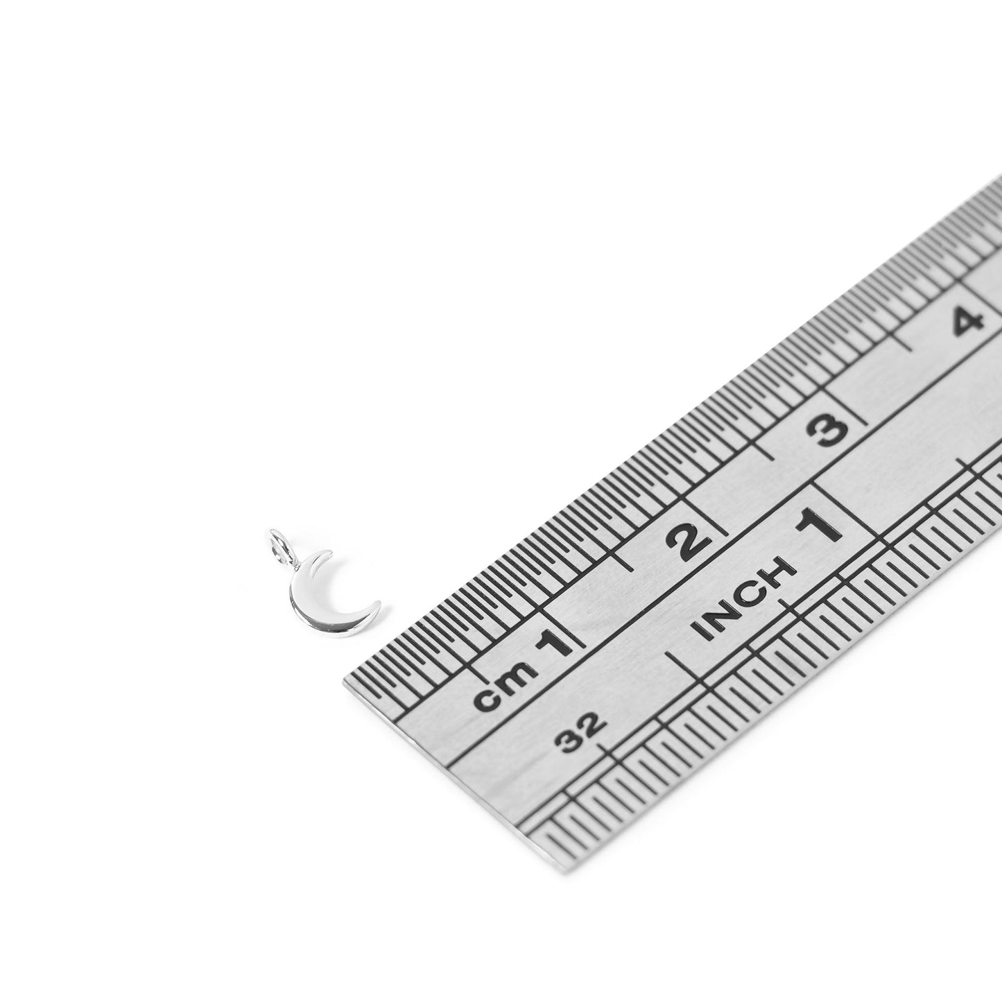 Permanent Jewelry .925 Sterling Silver Half Moon Charm / PMJ3003