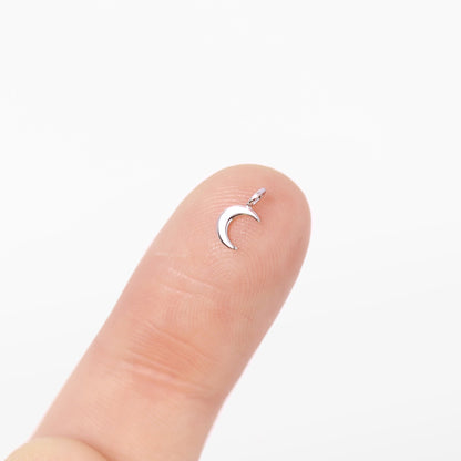 Permanent Jewelry 14K Solid Gold Half Moon Charm / PMJ1014
