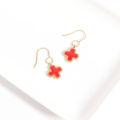 18K Gold PVD Stainless Steel Lucky Clover Charm / PDL0214