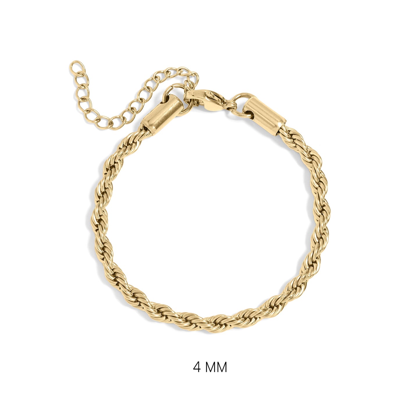 18K Gold PVD Stainless Steel Rope Chain Bracelet/Anklet / BRJ1000