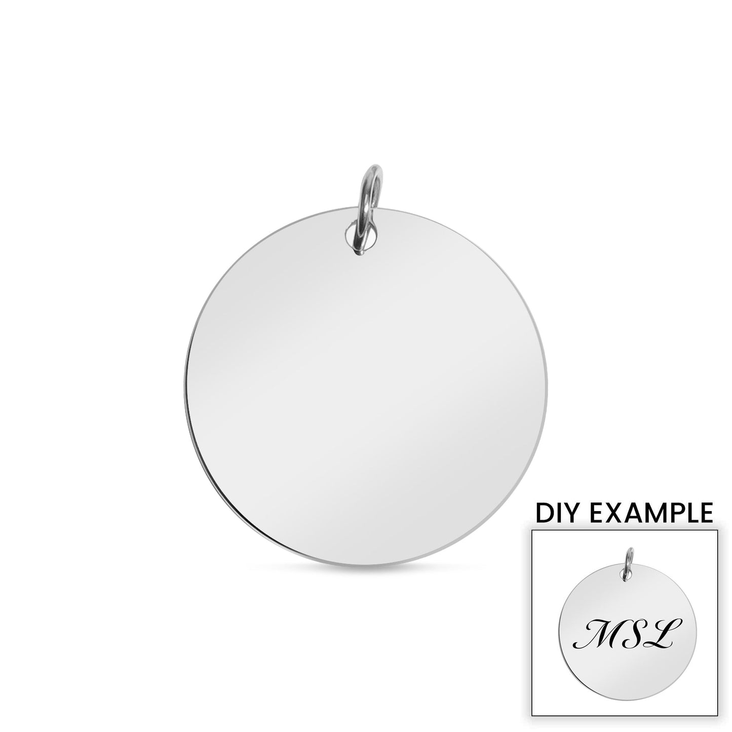 Stainless Steel Blank Circle Pendant / SBB0013
