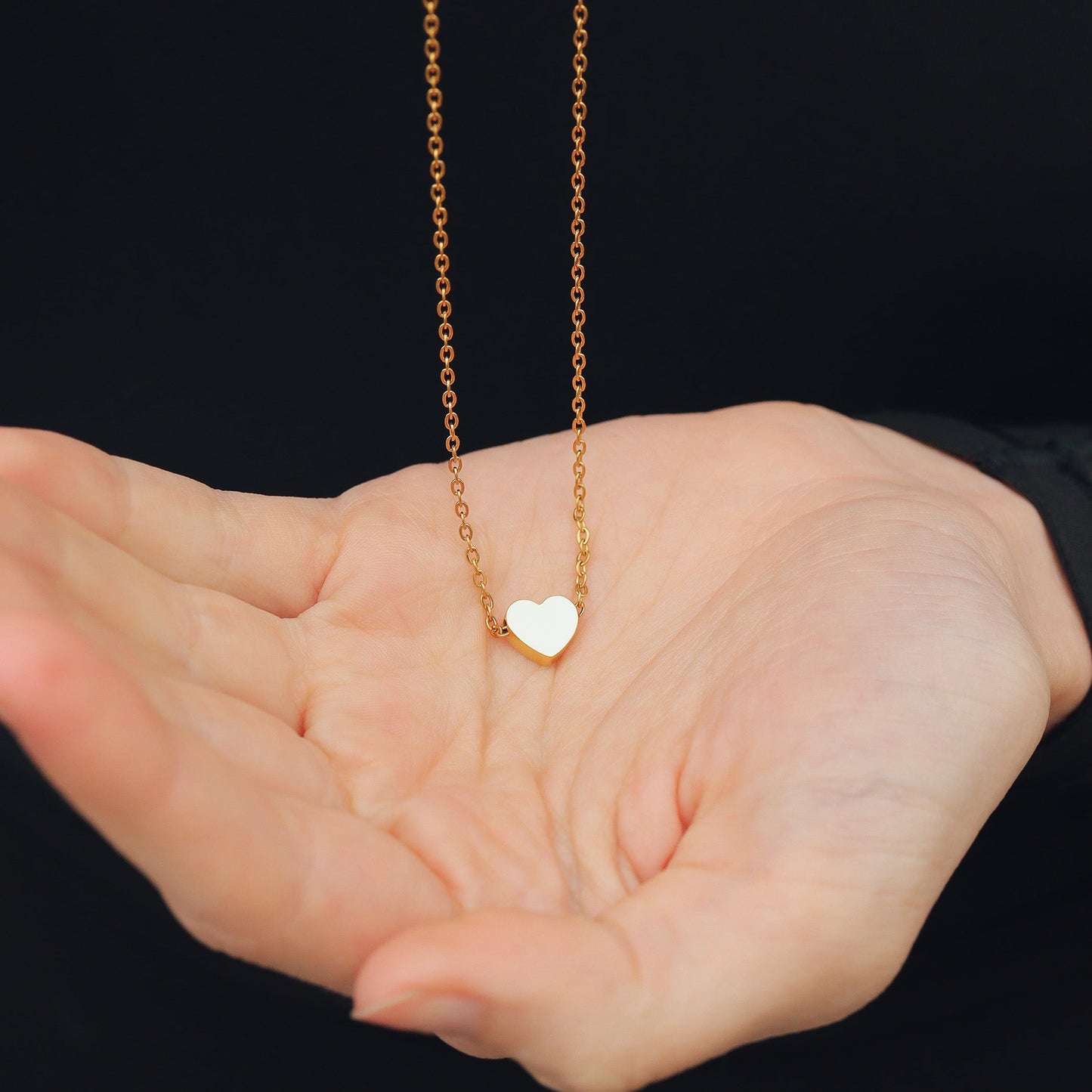 Stainless Steel Mini Heart Necklace / SBB0343