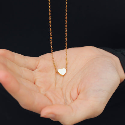 Stainless Steel Mini Heart Necklace / SBB0343